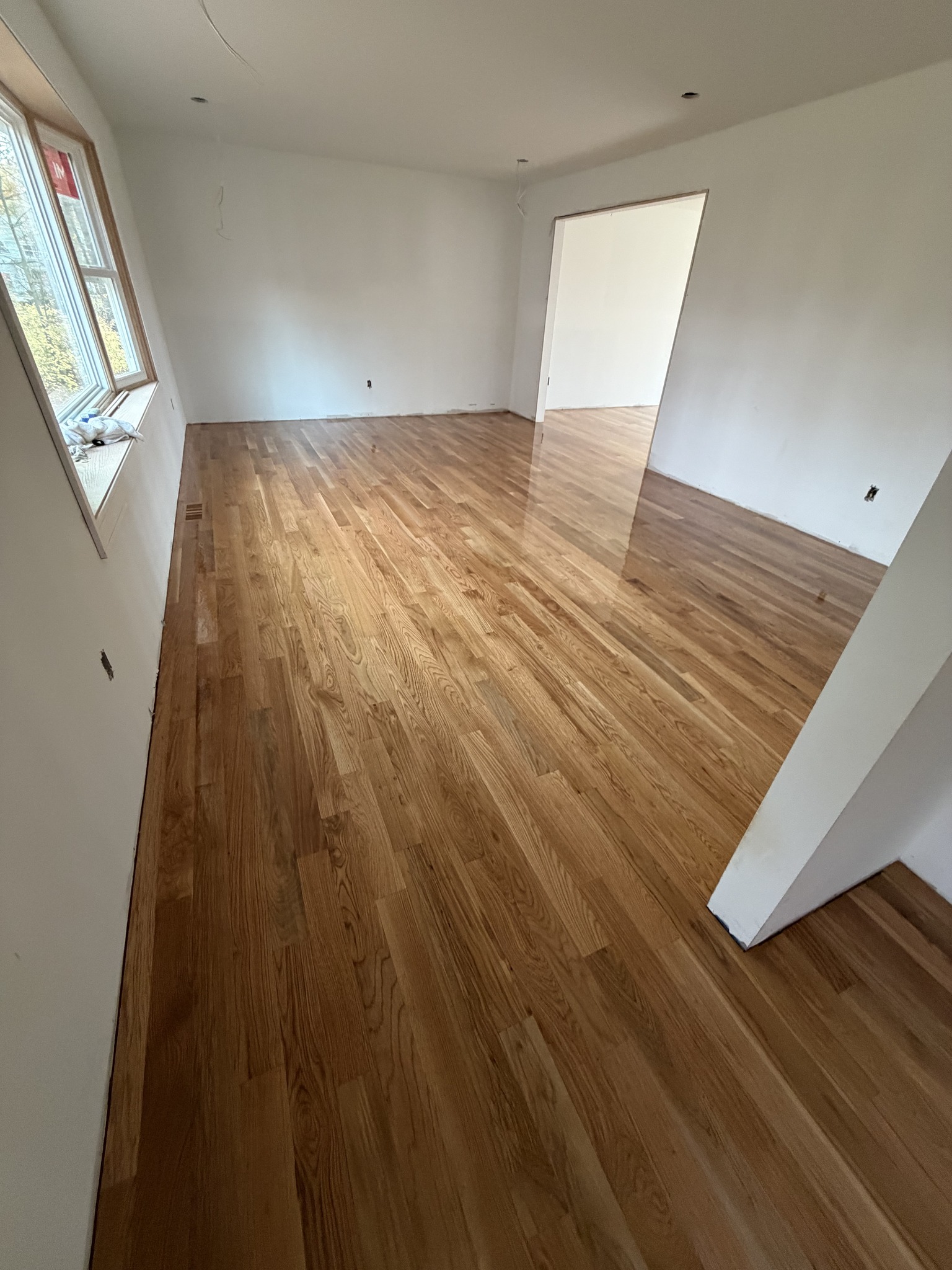 Laminate flooring living room CT — residential install