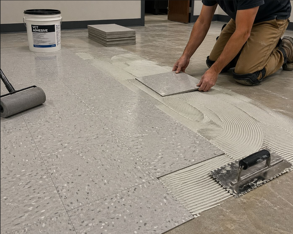 VCT tile flooring commercial space Connecticut
