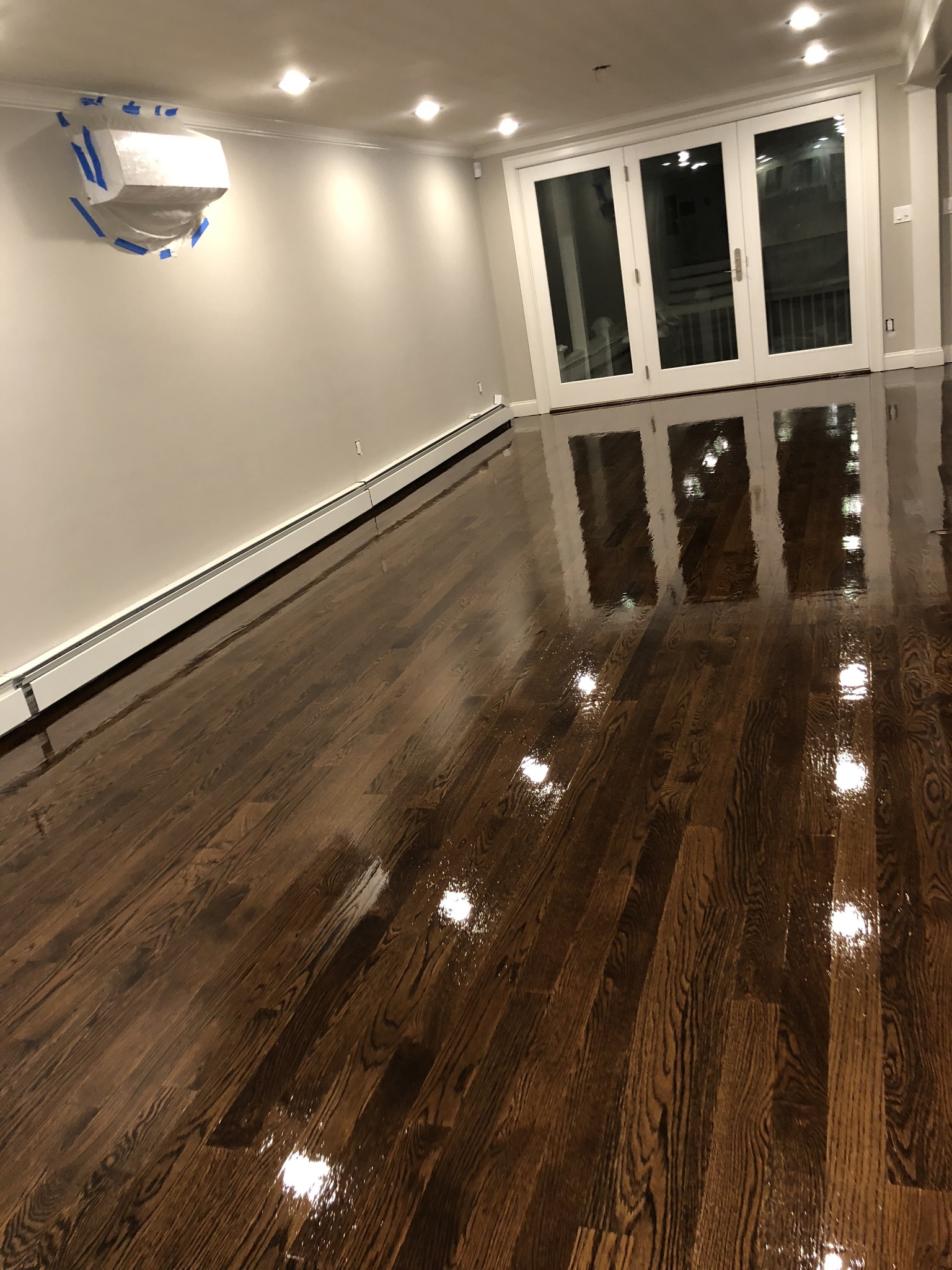 Hardwood staircase and railings — Southwestern Connecticut flooring project