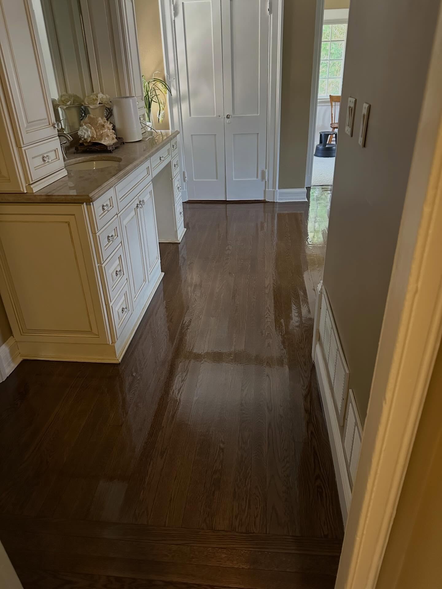 Gloss hardwood flooring — Connecticut residential install