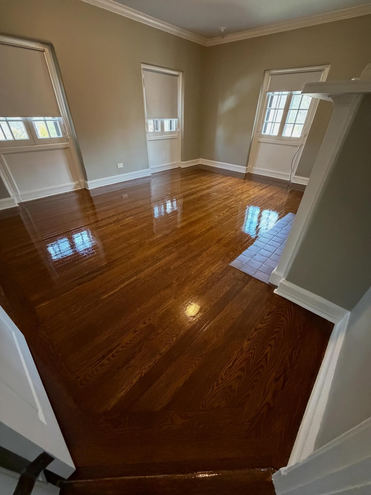 Living space flooring installation — craftsmanship detail